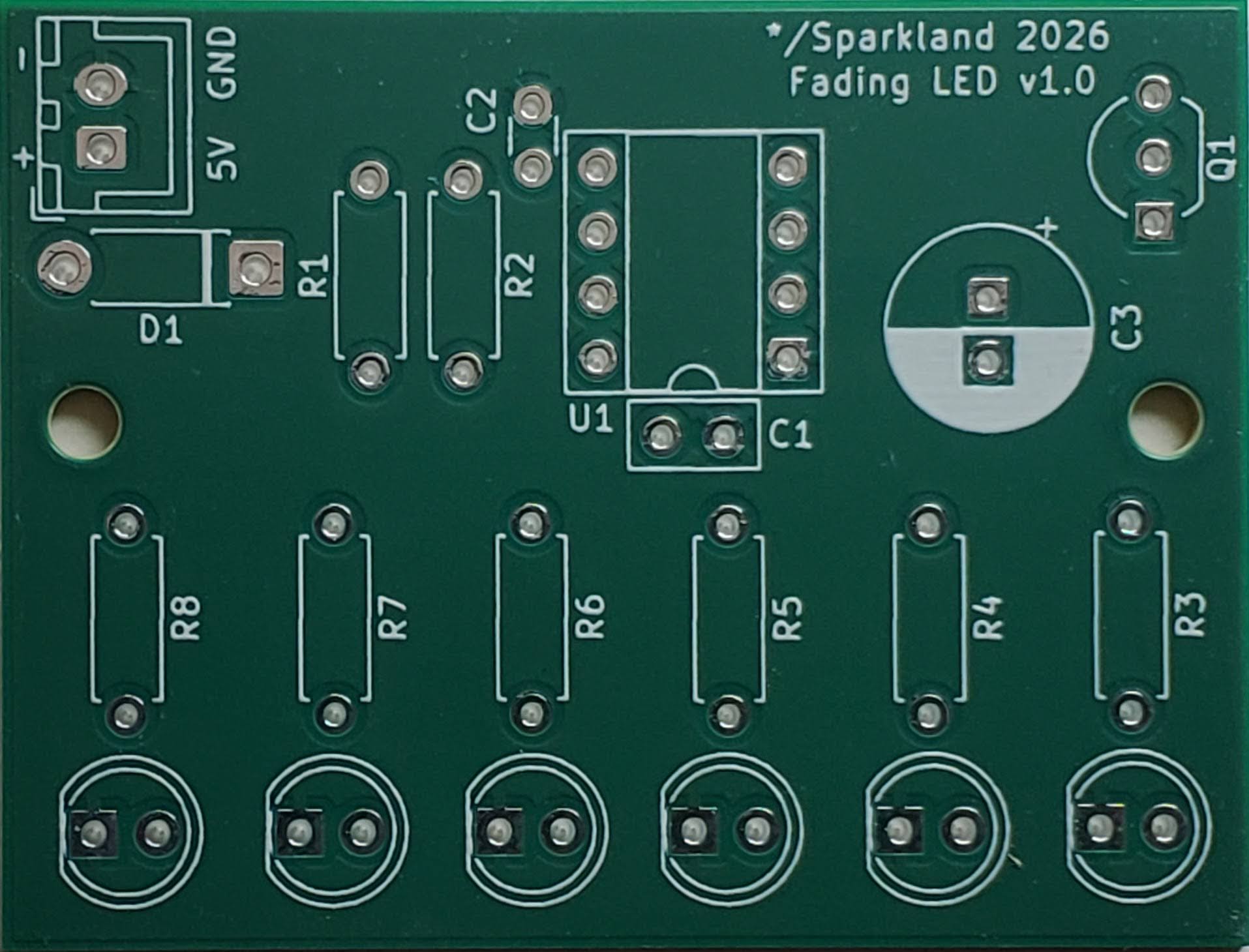 Fading LED PCB